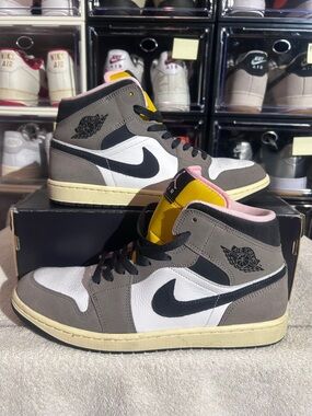 the Air Jordan 1 Mid SE in the "Cave Stone" # HQ2011-100 No Box